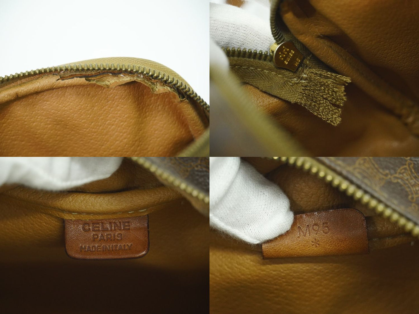 CELINE マカダム 2WAY ショルダーバッグ ブラウン