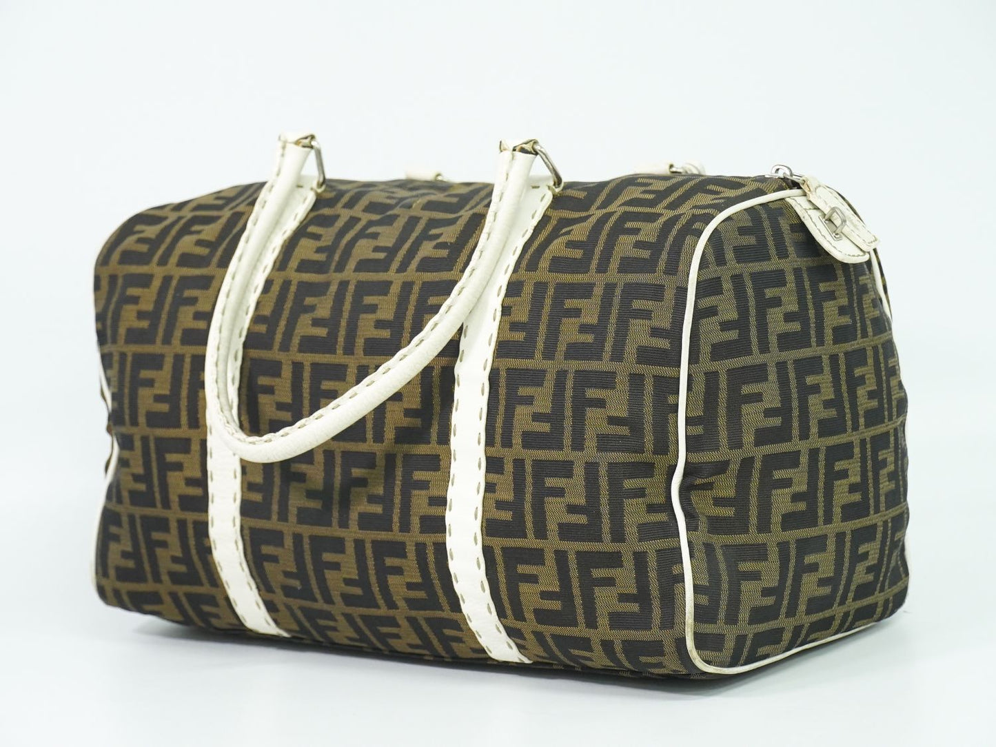 FENDI ズッカ ミニ ボストンバッグ ブラウン
