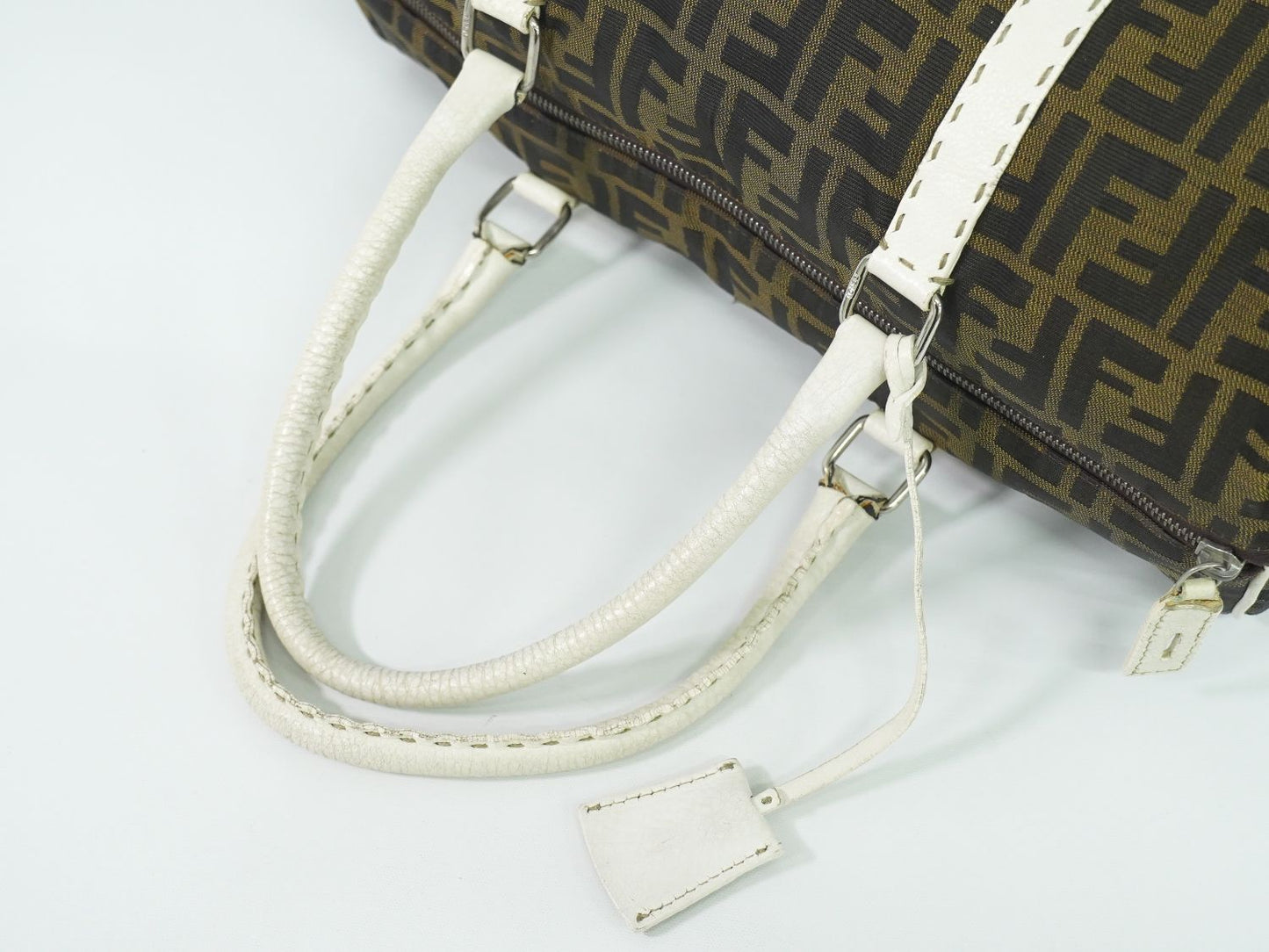 FENDI ズッカ ミニ ボストンバッグ ブラウン