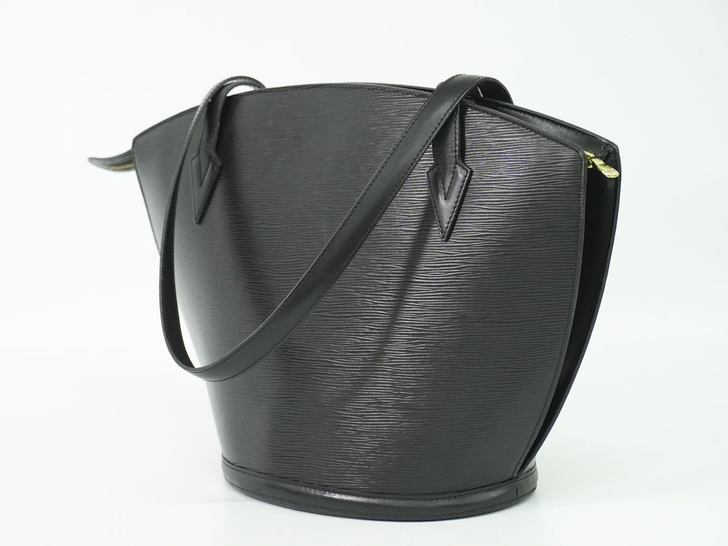 LOUIS VUITTON サンジャック ショッピング エピ レザー ショルダーバッグ ブラック M52262