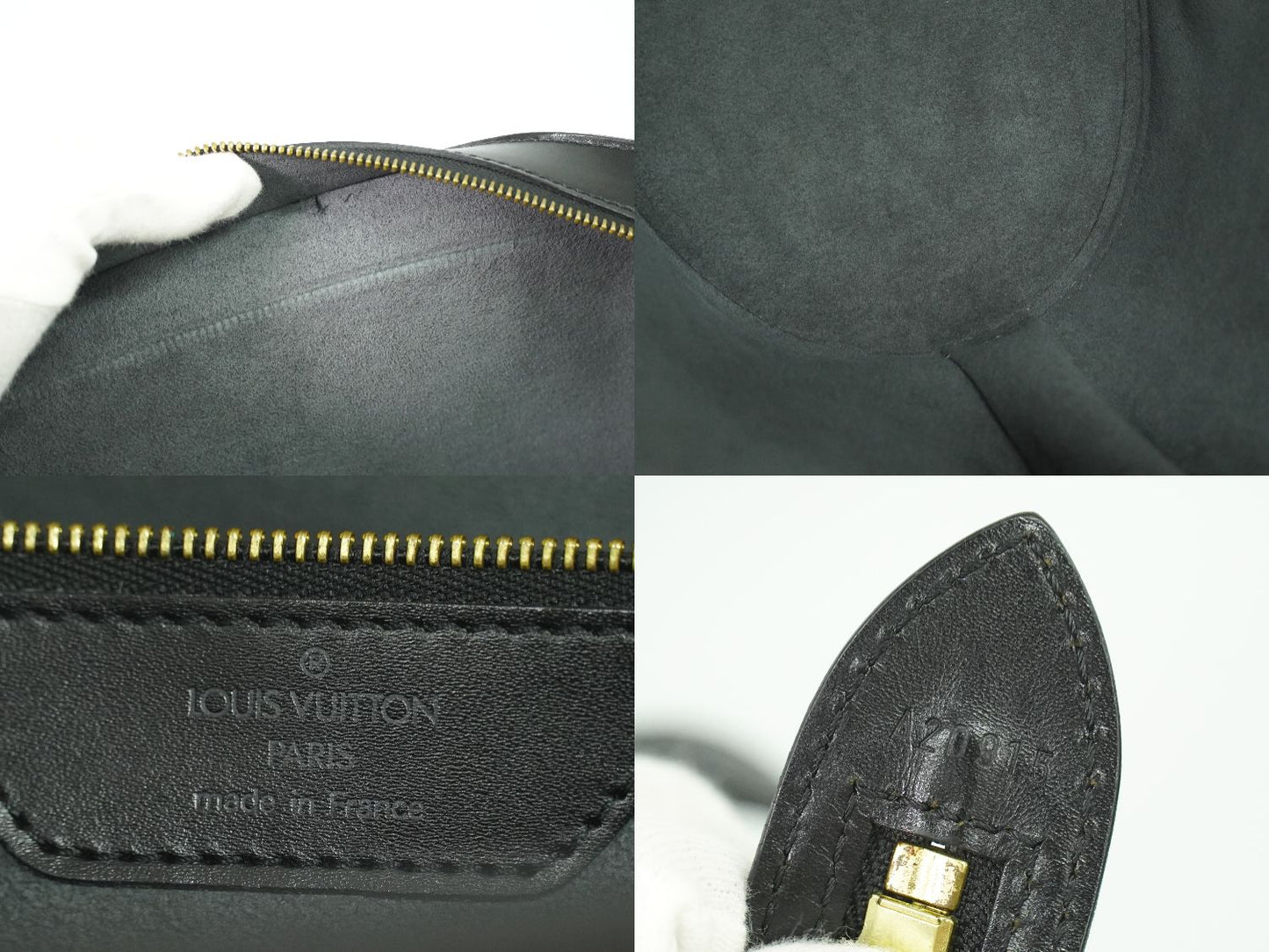 LOUIS VUITTON サンジャック ショッピング エピ レザー ショルダーバッグ ブラック M52262