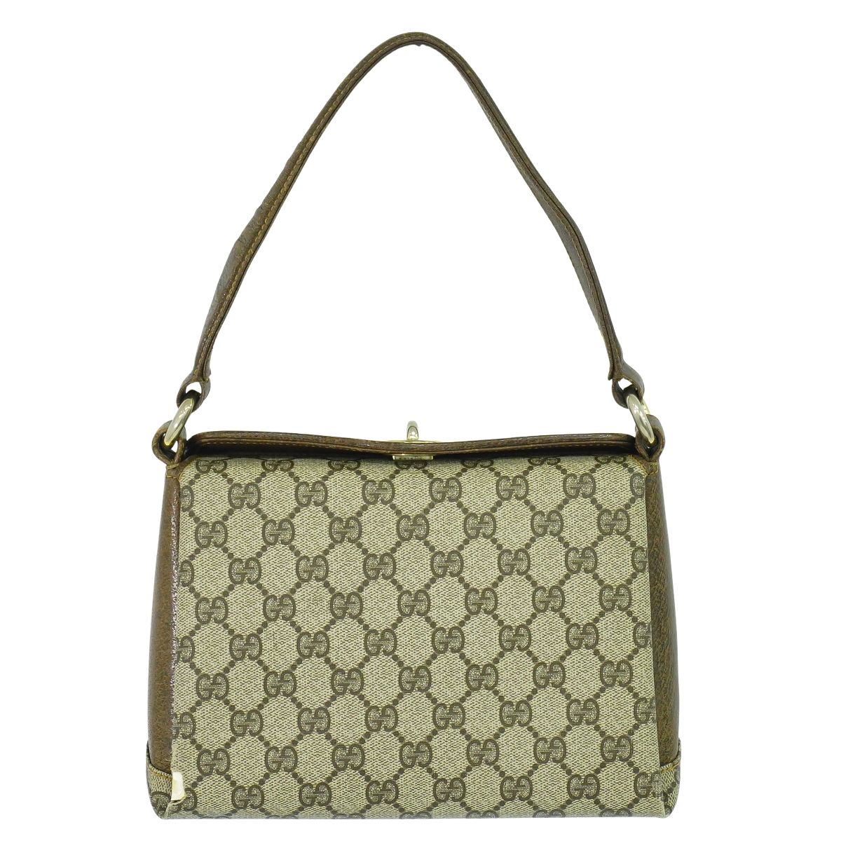 GUCCI オールドグッチ GGスプリーム ハンドバッグ ベージュ ブラウン
