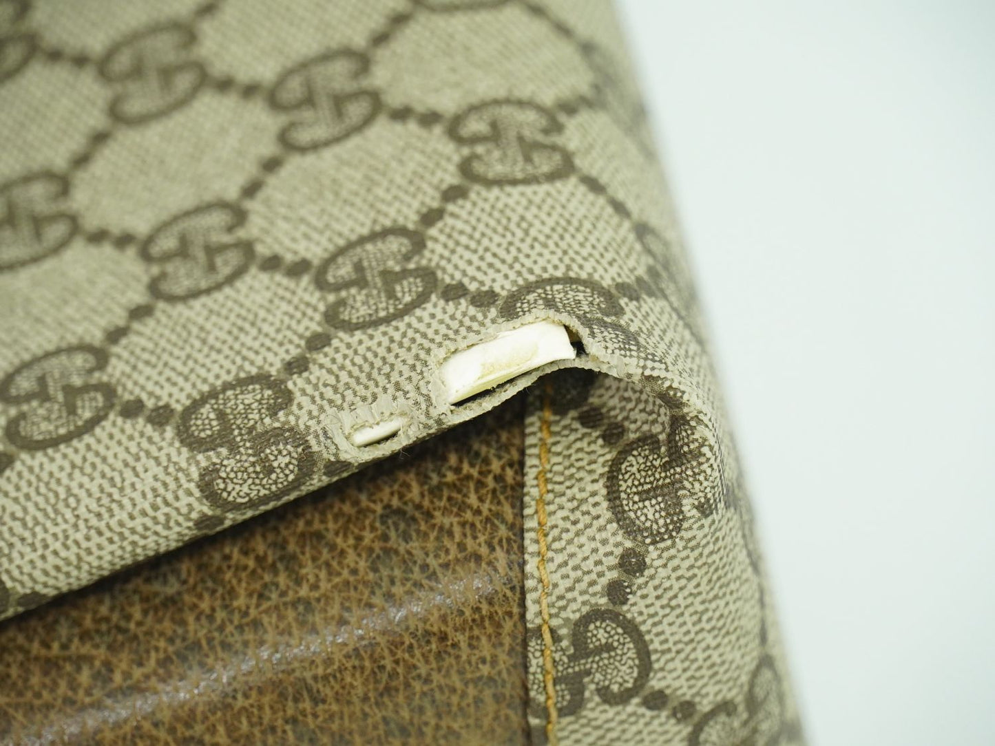 GUCCI オールドグッチ GGスプリーム ハンドバッグ ベージュ ブラウン