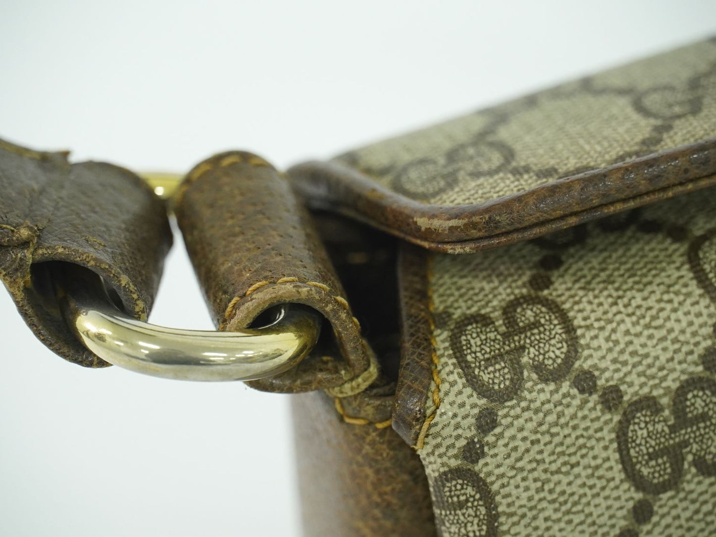 GUCCI オールドグッチ GGスプリーム ハンドバッグ ベージュ ブラウン
