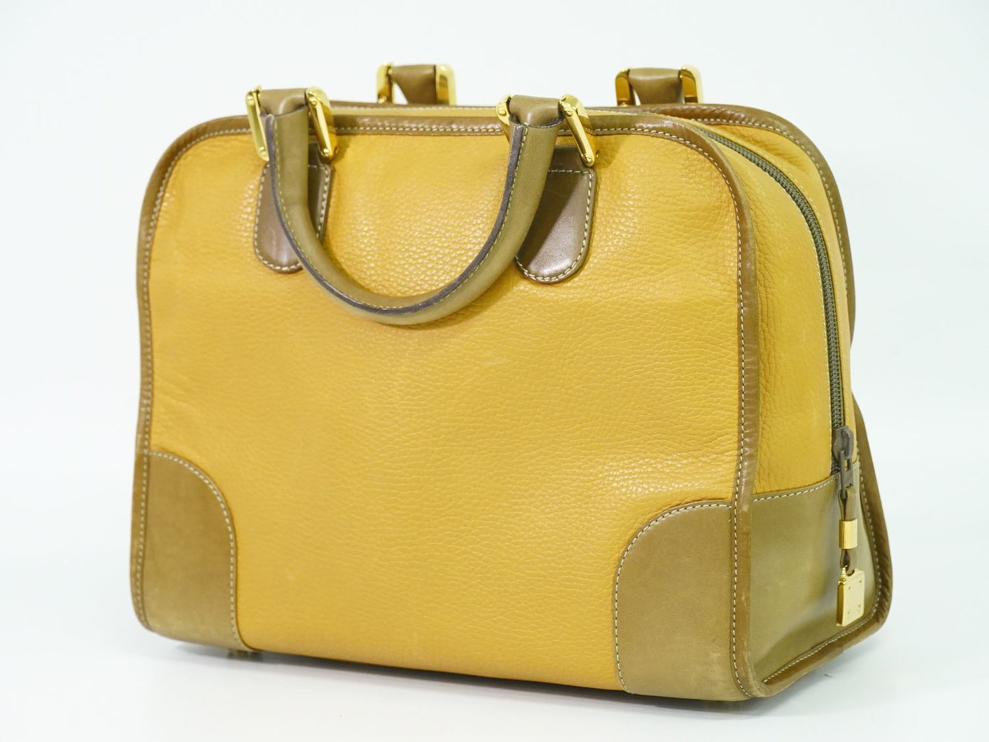 LOEWE アマソナ 32 アナグラム ハンドバッグ ブラウン系
