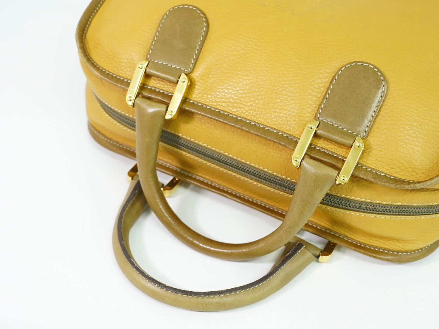 LOEWE アマソナ 32 アナグラム ハンドバッグ ブラウン系