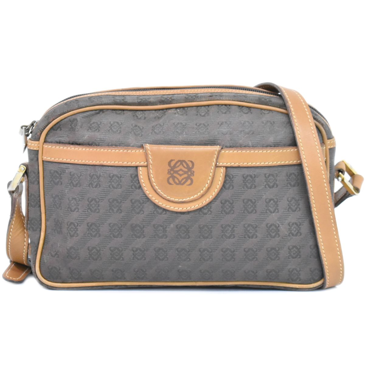 LOEWE アナグラム ショルダーバッグ ブラウン