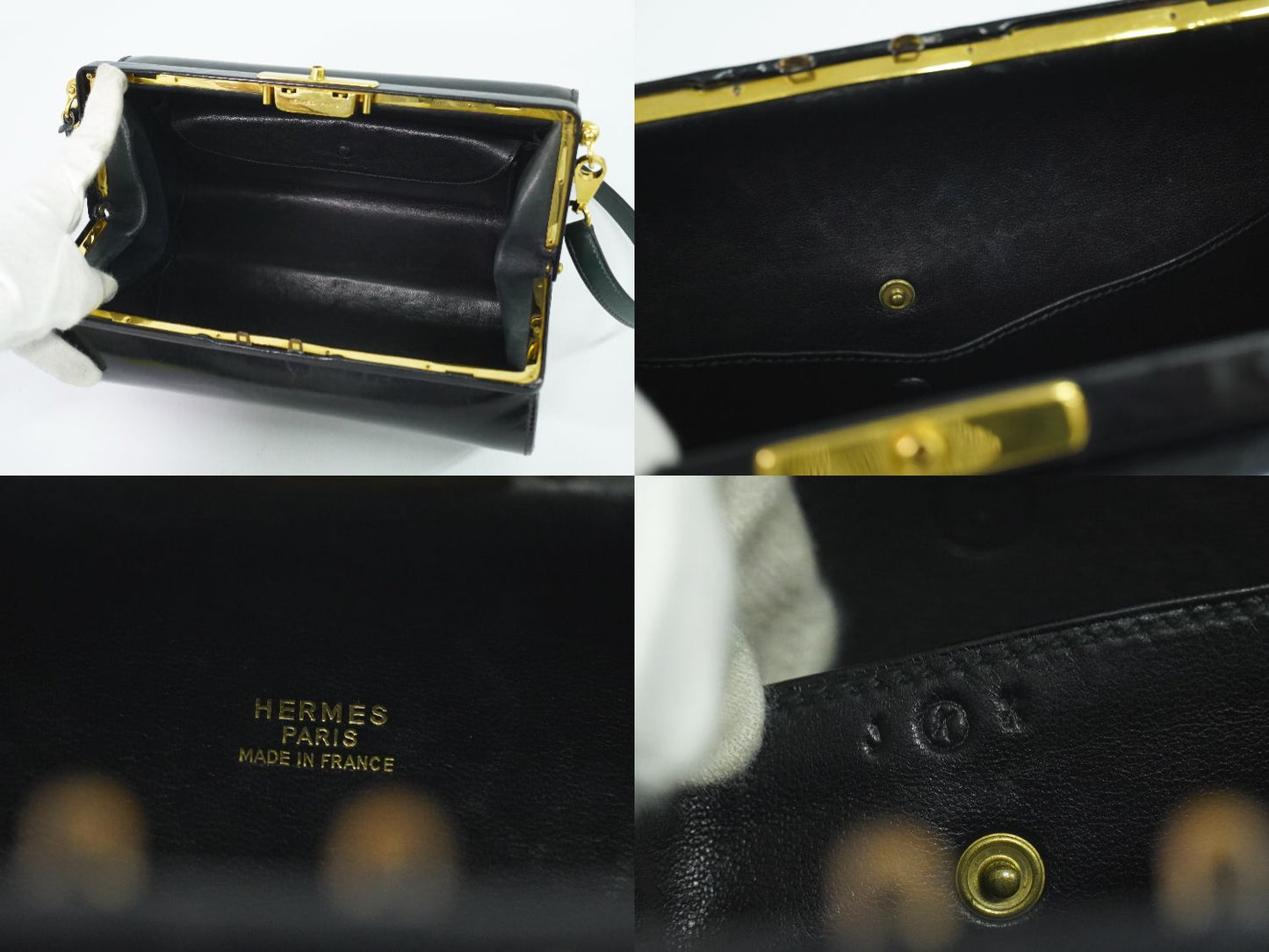 HERMES ショルダーバッグ ○K刻 ブラック