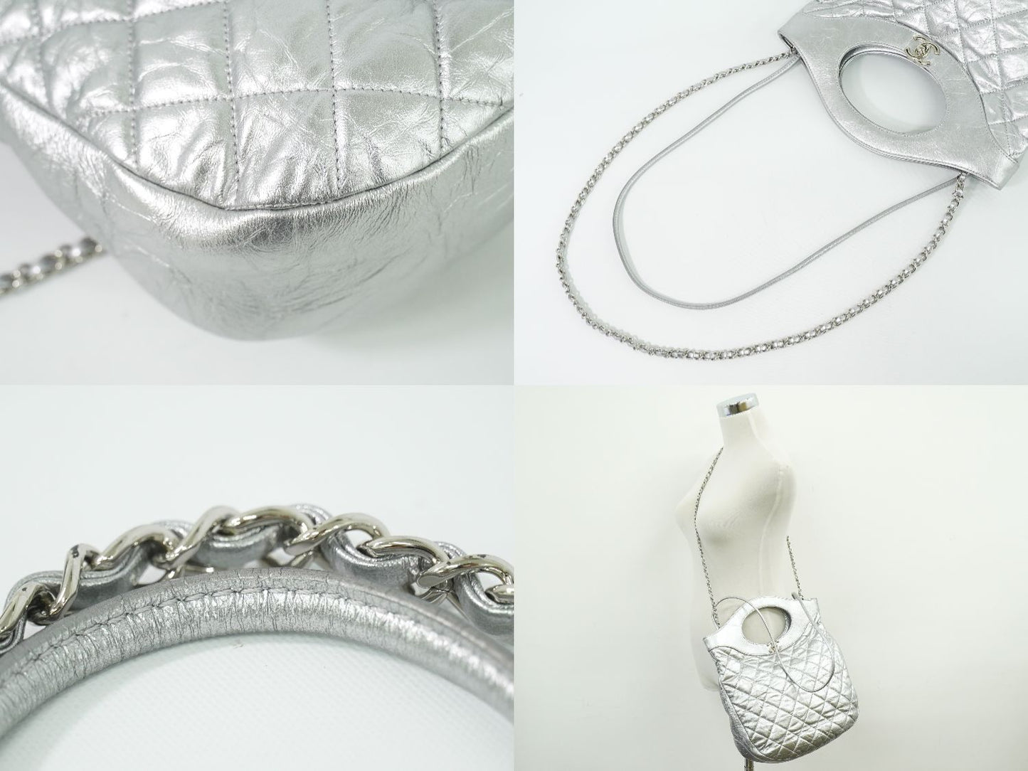 CHANEL 31 ココマーク 2WAY ショルダーバッグ シルバー