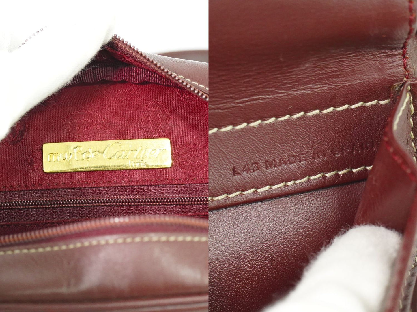Cartier マストライン ショルダーバッグ ボルドー