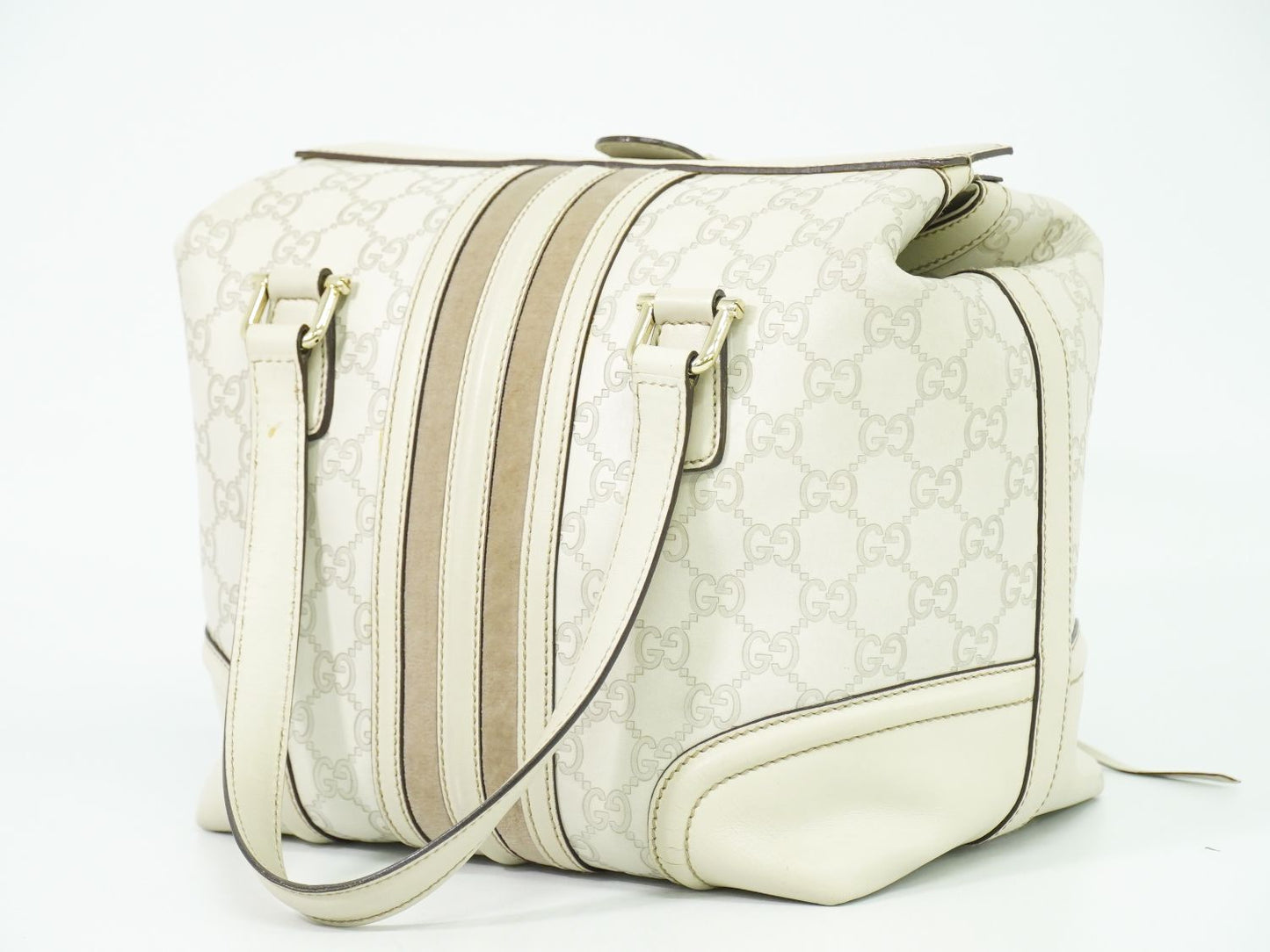 GUCCI グッチシマ レザー ハンドバッグ アイボリー 146002