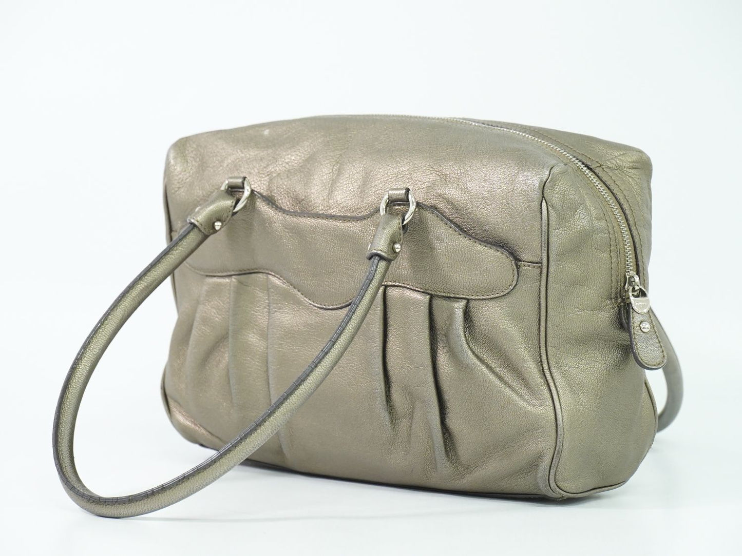 Salvatore Ferragamo ガンチーニ ショルダーバッグ ゴールド系
