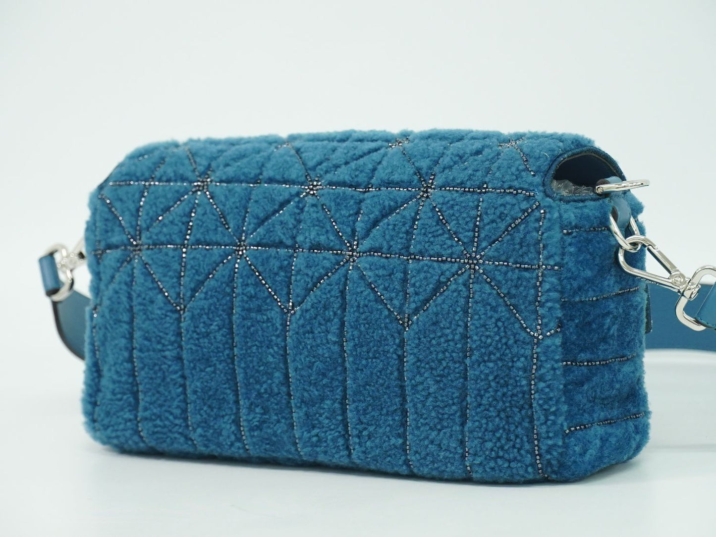 FENDI バケット 2WAY ショルダーバッグ ブルー 8BR796