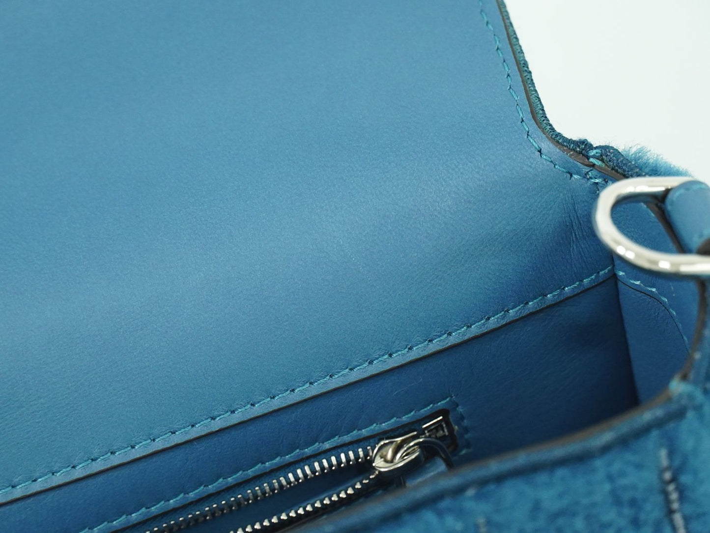 FENDI バケット 2WAY ショルダーバッグ ブルー 8BR796
