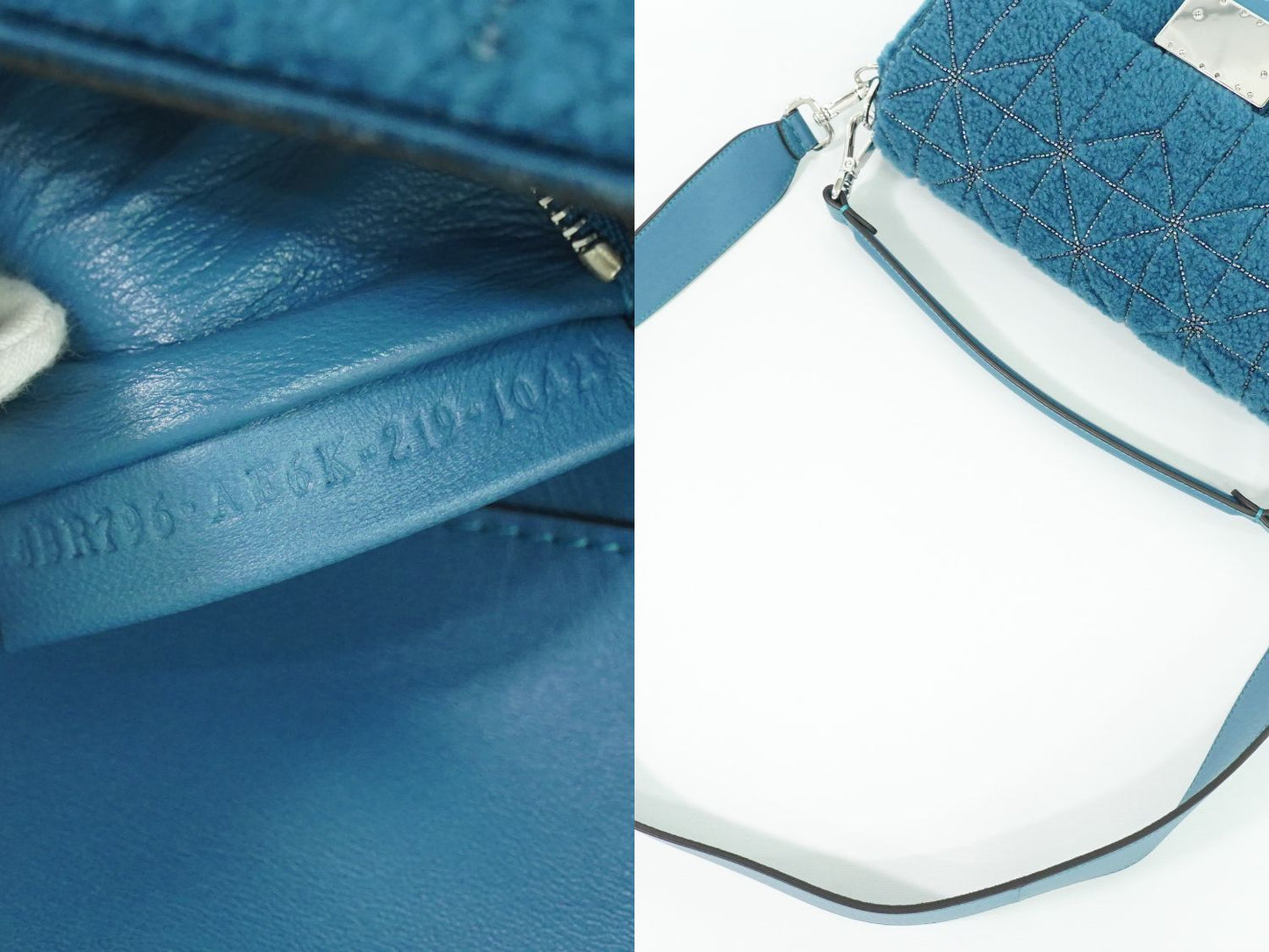 FENDI バケット 2WAY ショルダーバッグ ブルー 8BR796