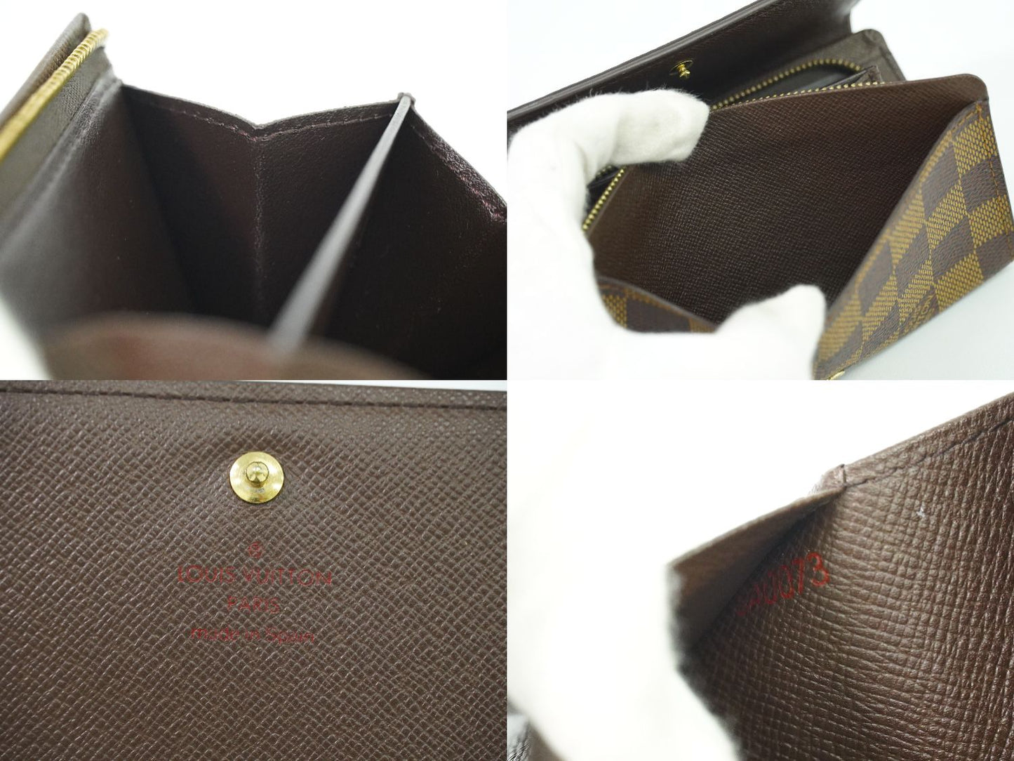 LOUIS VUITTON ポルト モネ ビエ トレゾール ダミエ エベヌ 折財布 N61730