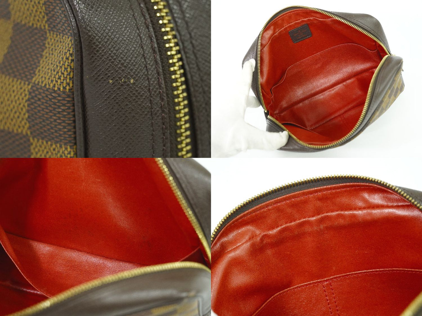 LOUIS VUITTON トゥルーストワレット ダミエ エベヌ ポーチ N47623