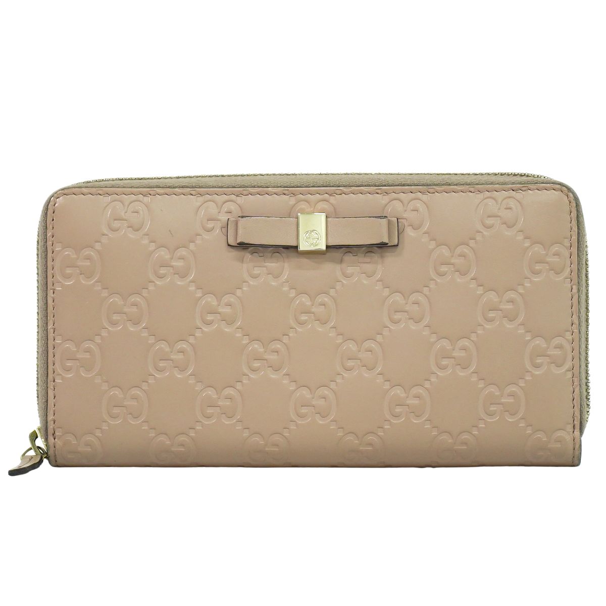 GUCCI ロングウォレット グッチシマ ピンクベージュ 388680
