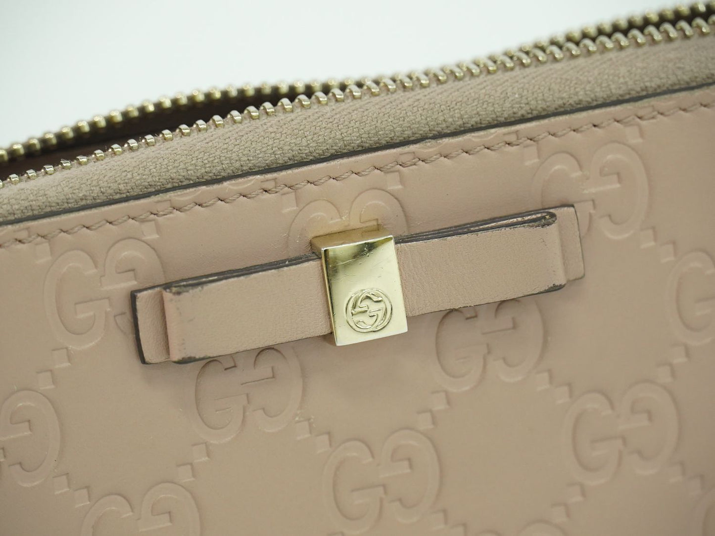 GUCCI ロングウォレット グッチシマ ピンクベージュ 388680