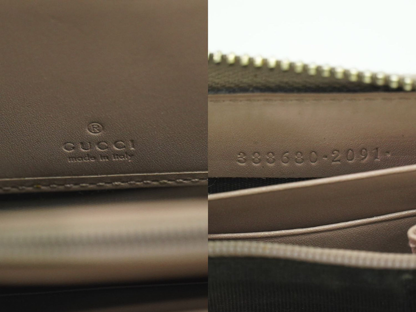 GUCCI ロングウォレット グッチシマ ピンクベージュ 388680