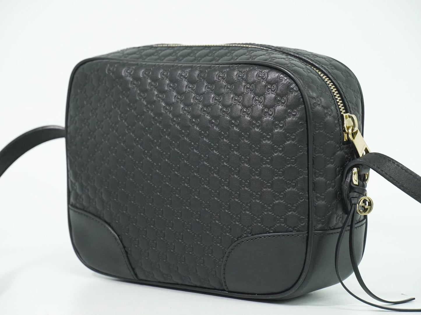 GUCCI グッチシマ レザー ショルダーバッグ ブラック 449413