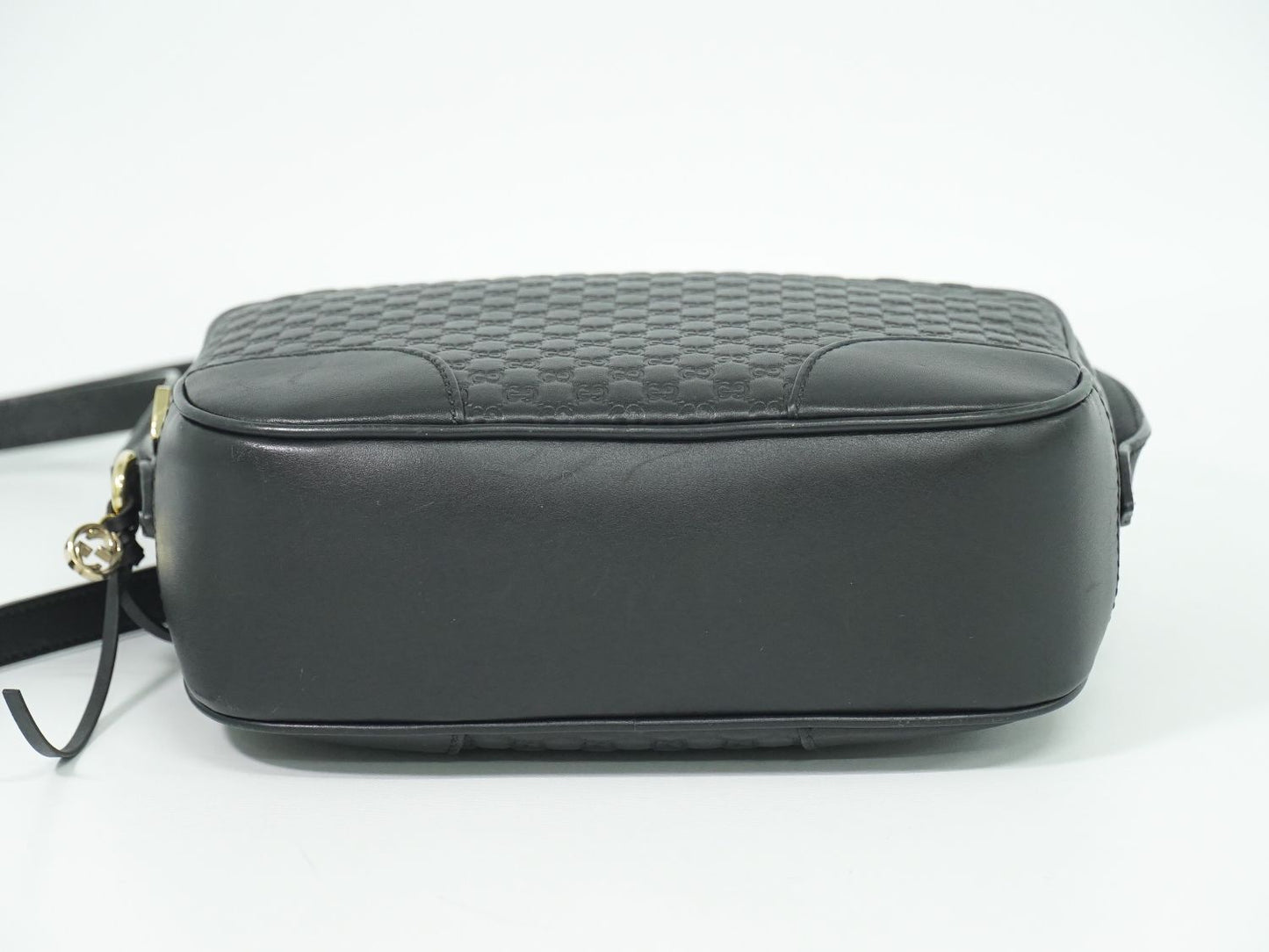 GUCCI グッチシマ レザー ショルダーバッグ ブラック 449413