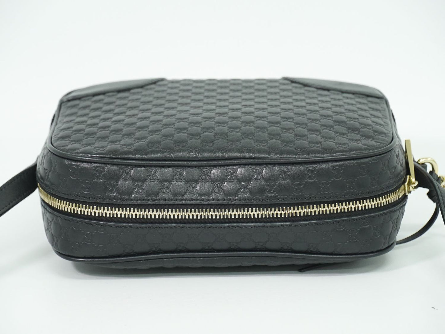 GUCCI グッチシマ レザー ショルダーバッグ ブラック 449413