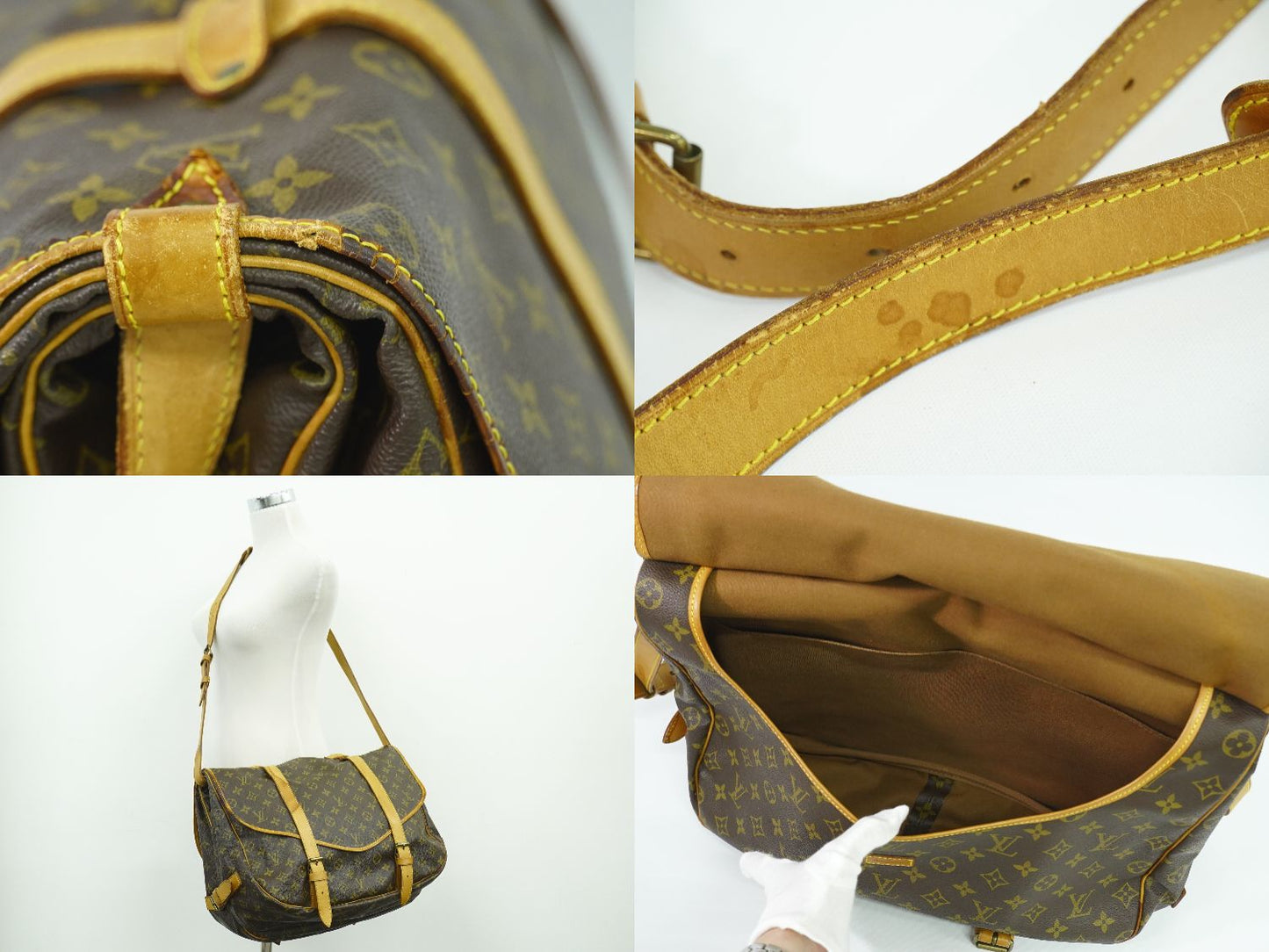 LOUIS VUITTON ソミュール 43 モノグラム ショルダーバッグ M42254