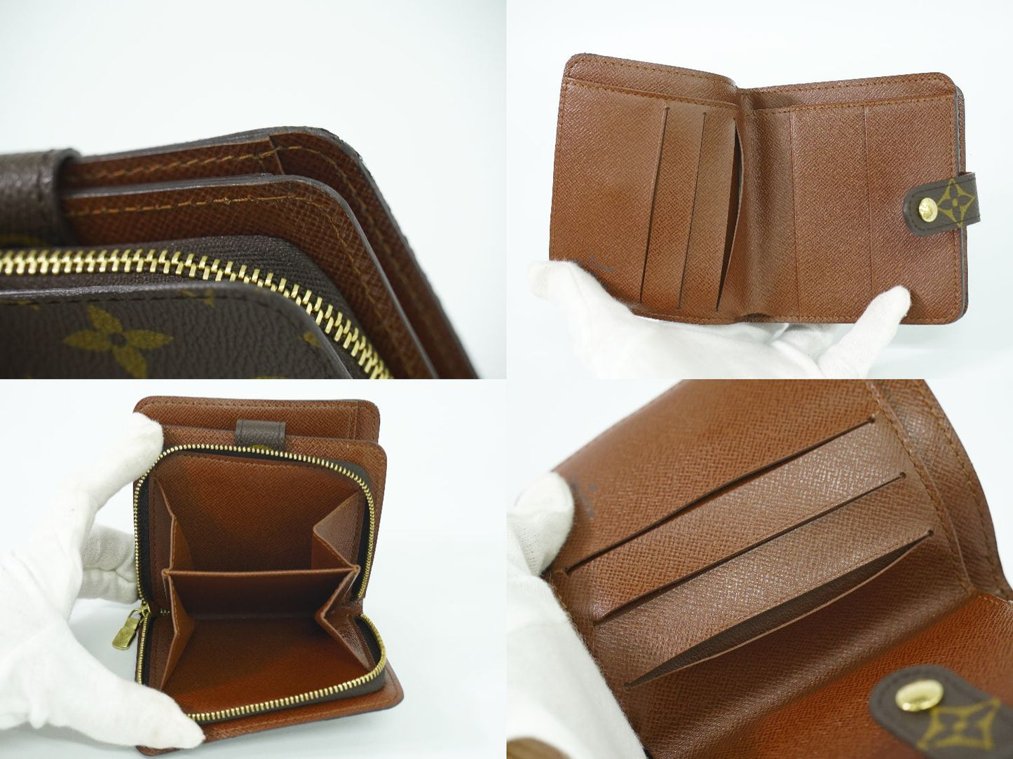 LOUIS VUITTON コンパクトジップ モノグラム 折財布 M61667