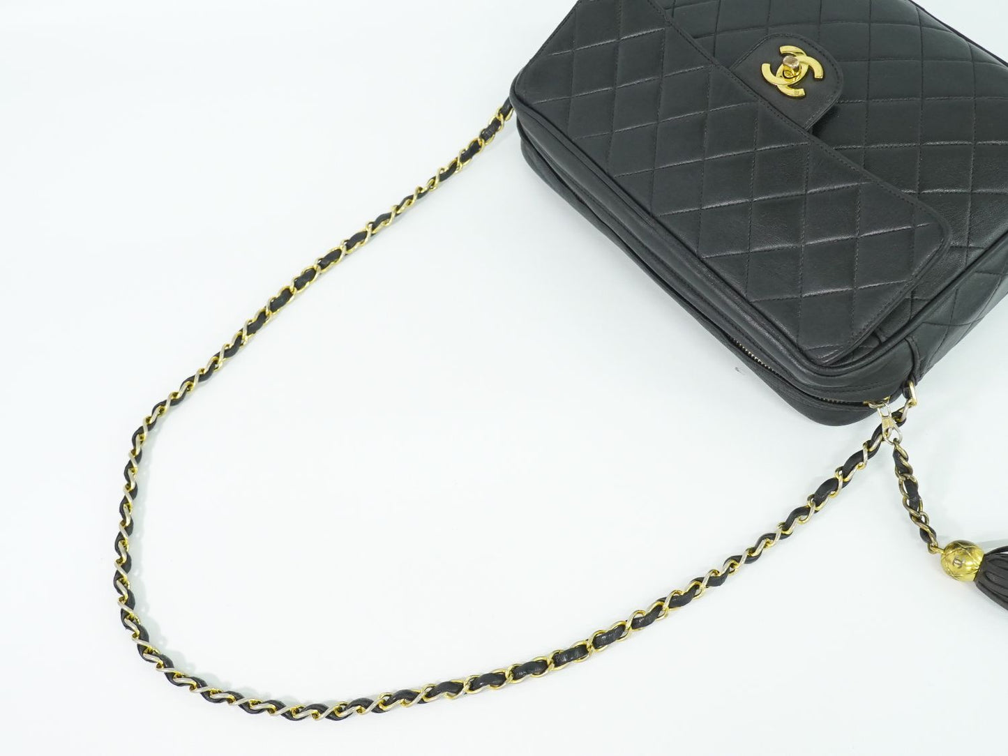 CHANEL ココマーク マトラッセ ショルダーバッグ ブラック