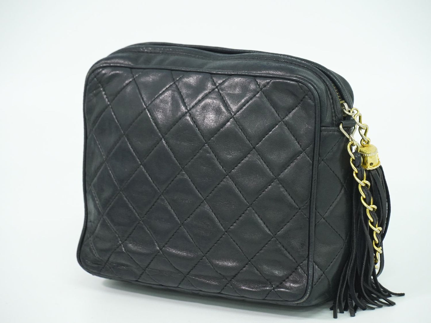 CHANEL ココマーク マトラッセ ショルダーバッグ ブラック