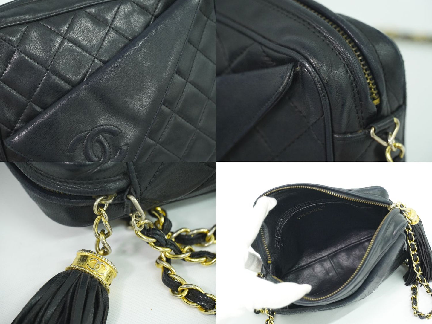 CHANEL ココマーク マトラッセ ショルダーバッグ ブラック