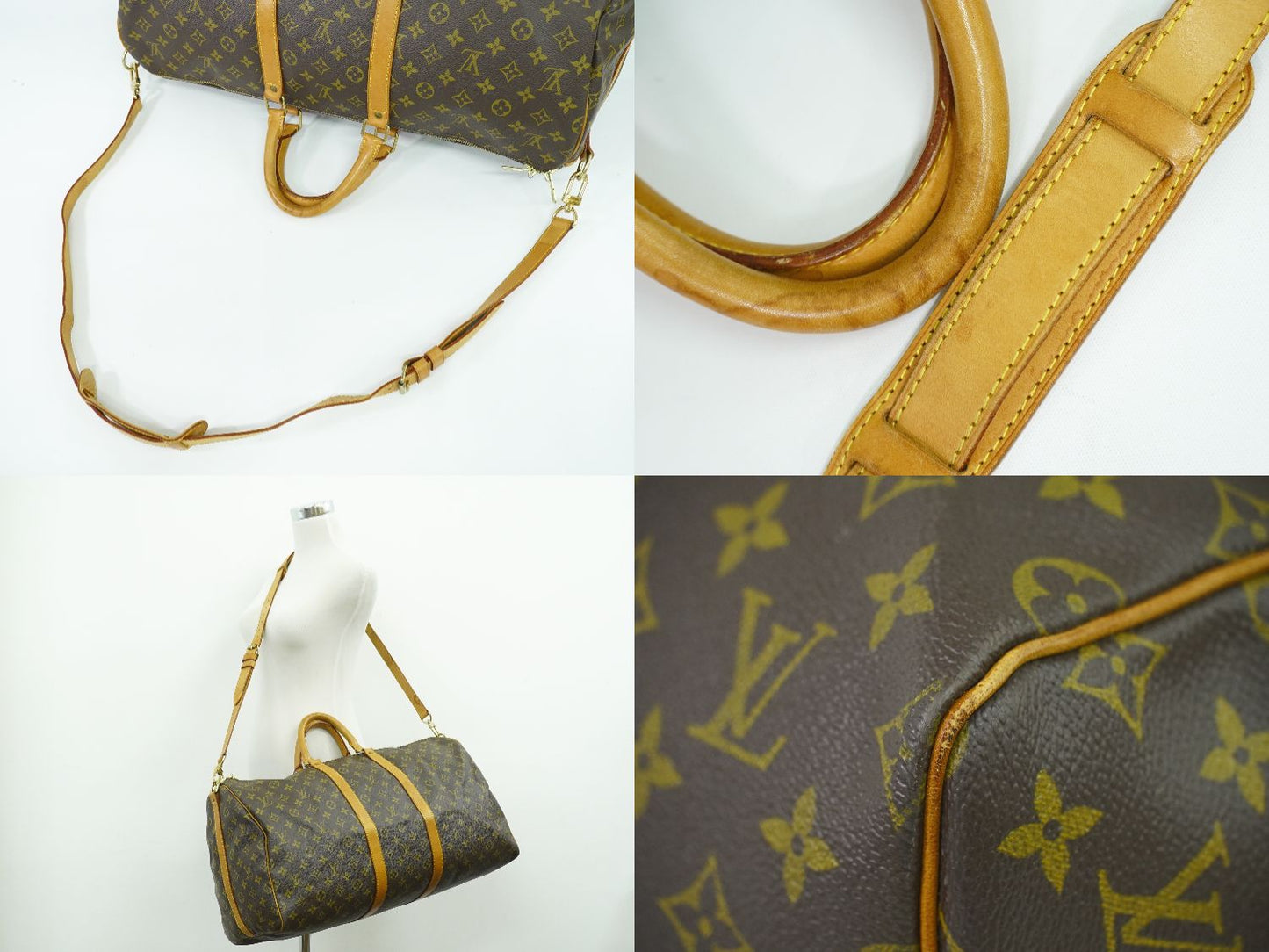 LOUIS VUITTON キーポルバンドリエール 55 モノグラム 2WAY ボストンバッグ M41414
