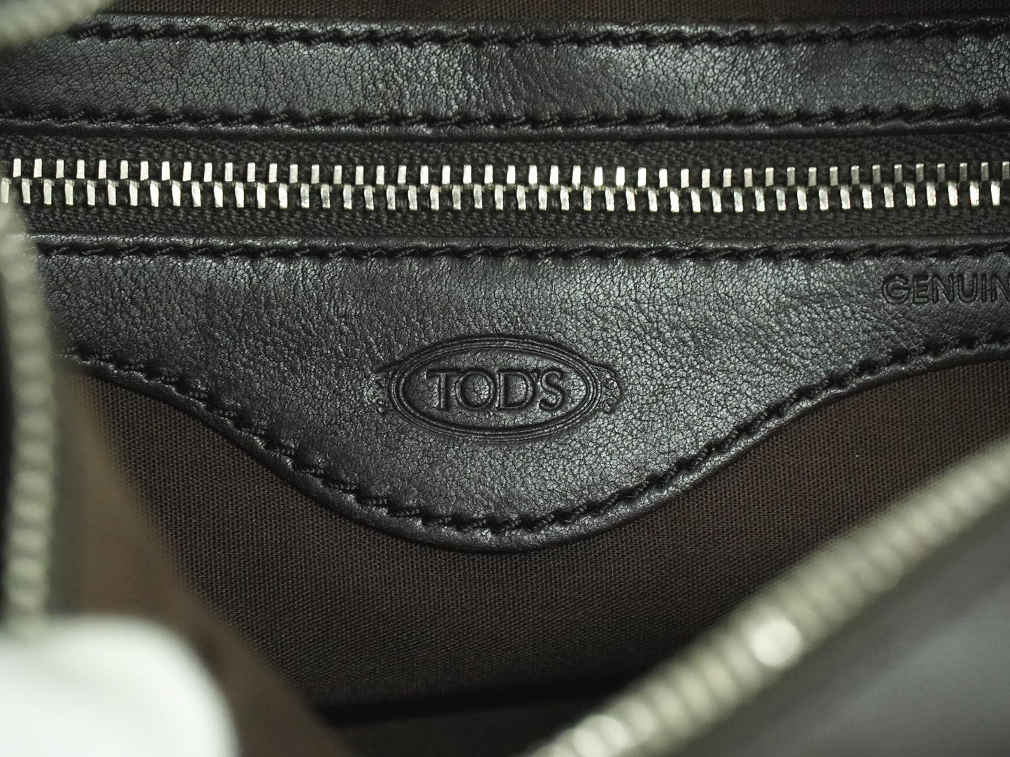 TOD'S レザー ハンドバッグ ブラウン