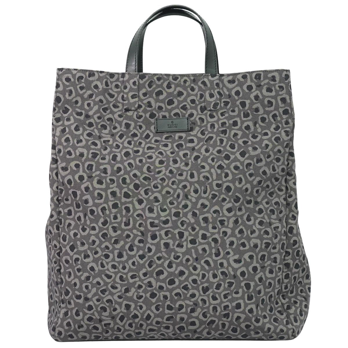 GUCCI レオパード トートバッグ グレー 341739