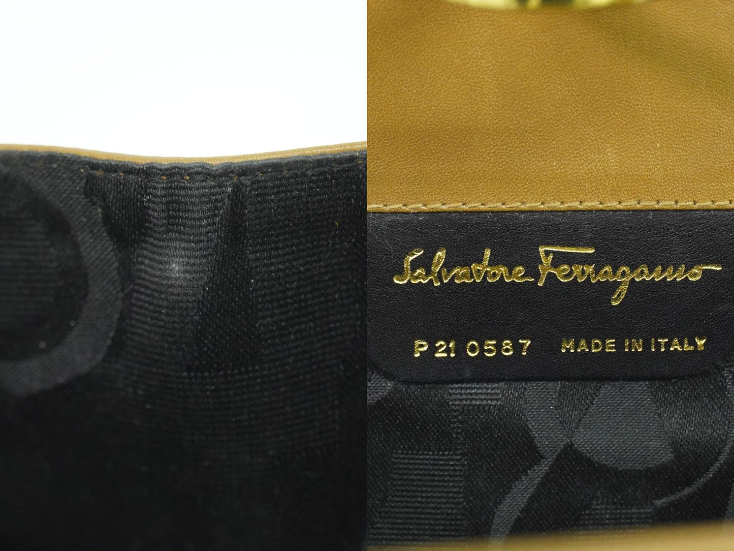 Salvatore Ferragamo ガンチーニ ショルダーバッグ ブラウン
