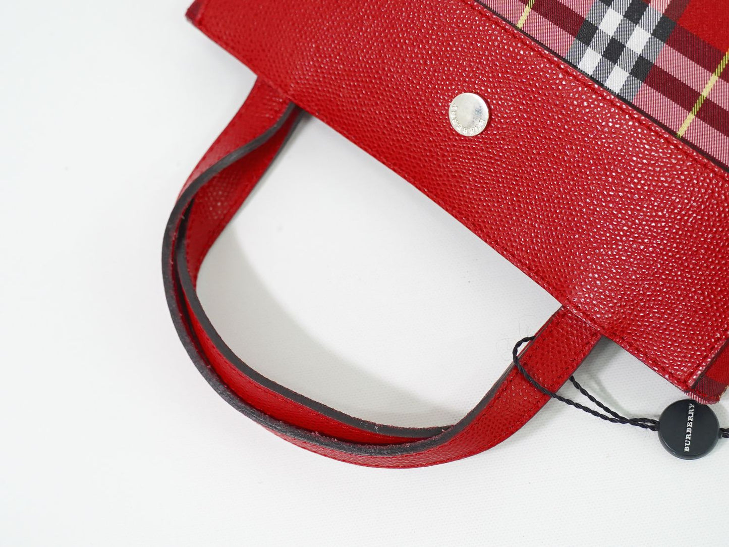 BURBERRY ノバチェック ハンドバッグ レッド