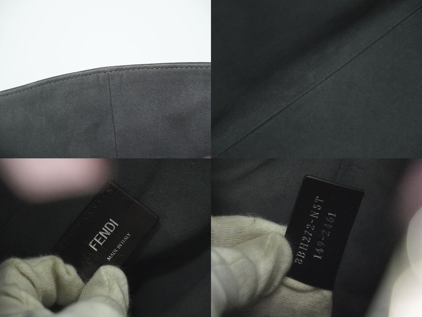 FENDI トロワジュール トートバッグ ボルドー ピンク 8BH272