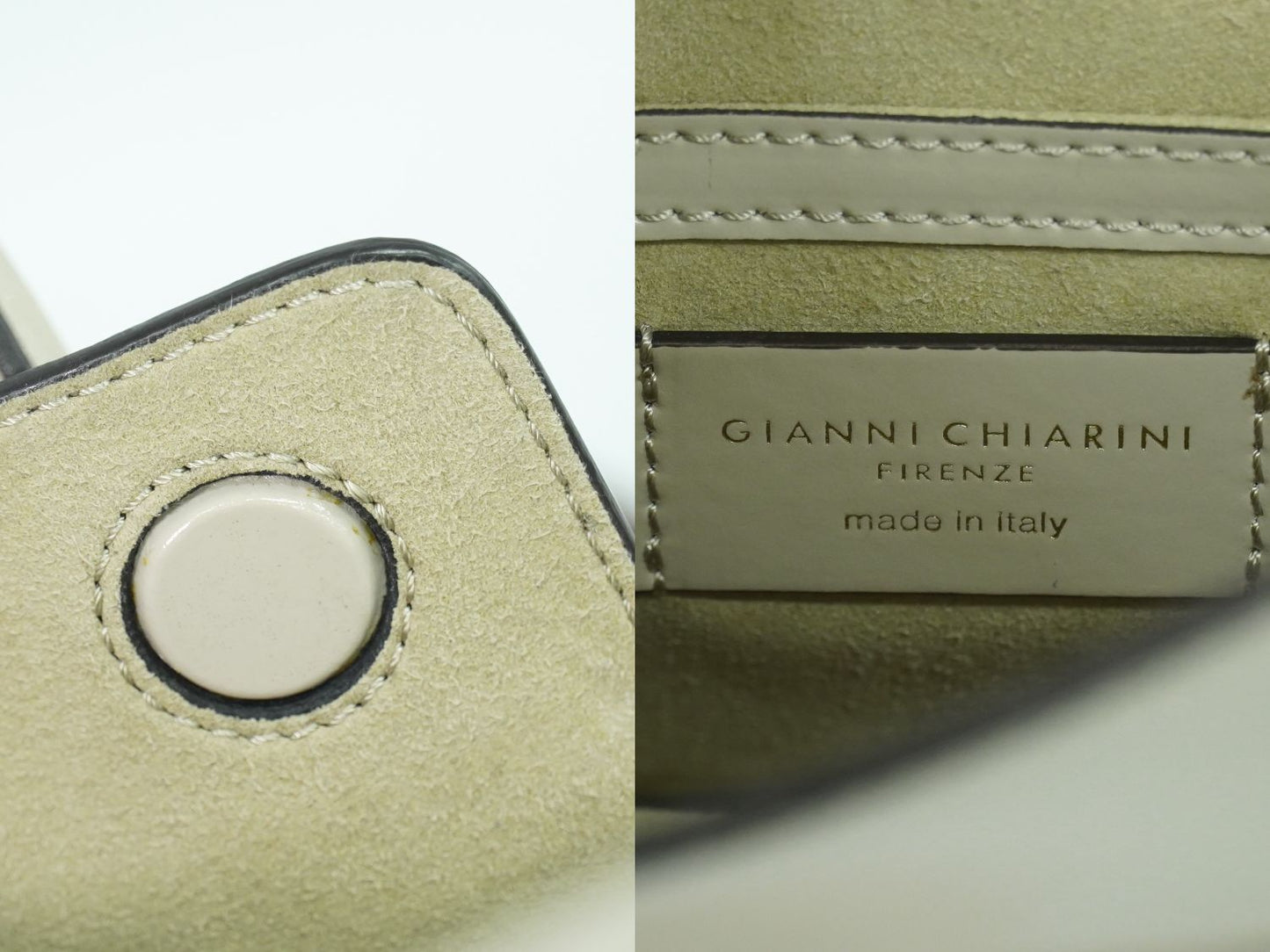 GIANNI CHIARINI 2WAY ショルダーバッグ ベージュ