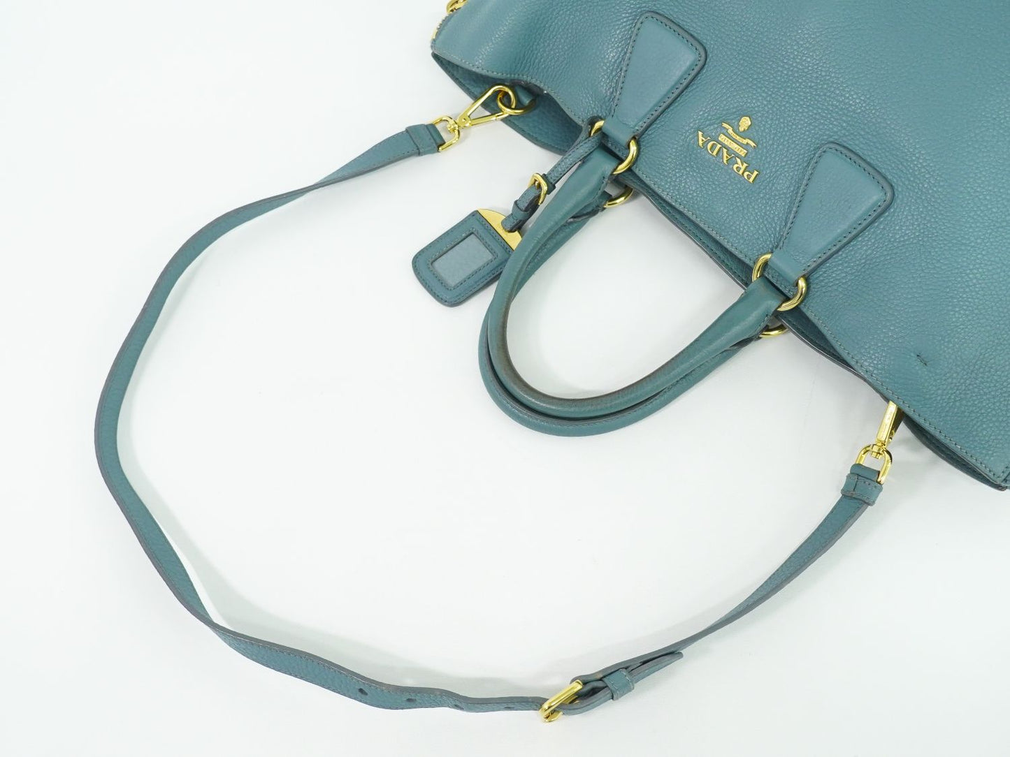 PRADA 2WAY ショルダーバッグ ライトブルー
