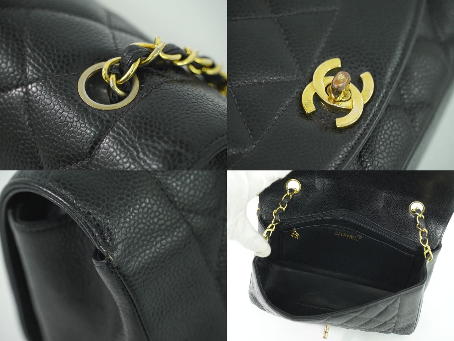 CHANEL ダイアナ ココマーク ショルダーバッグ ブラック