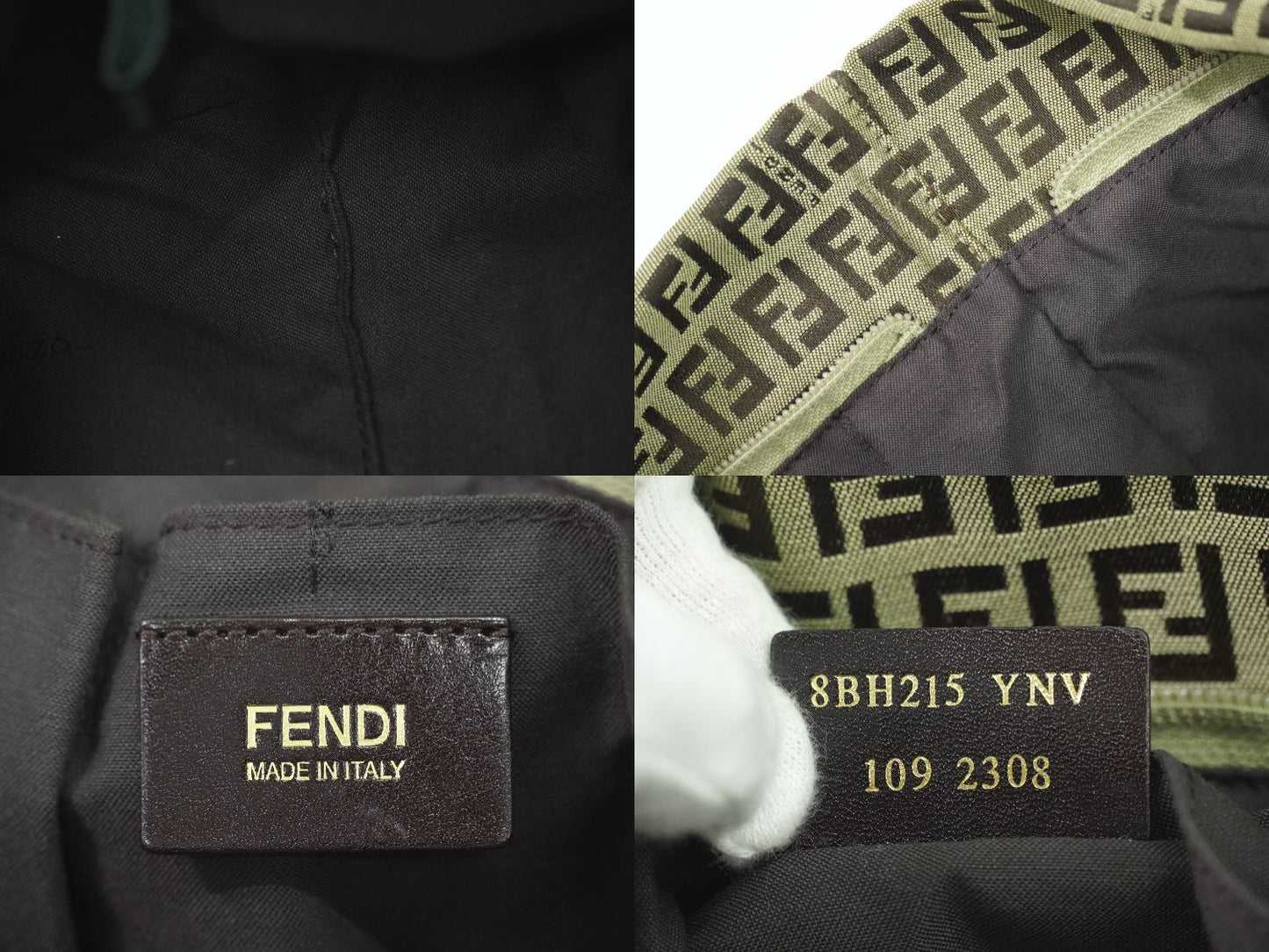 FENDI ズッキーノ トートバッグ ベージュ ブラウン 8BH215