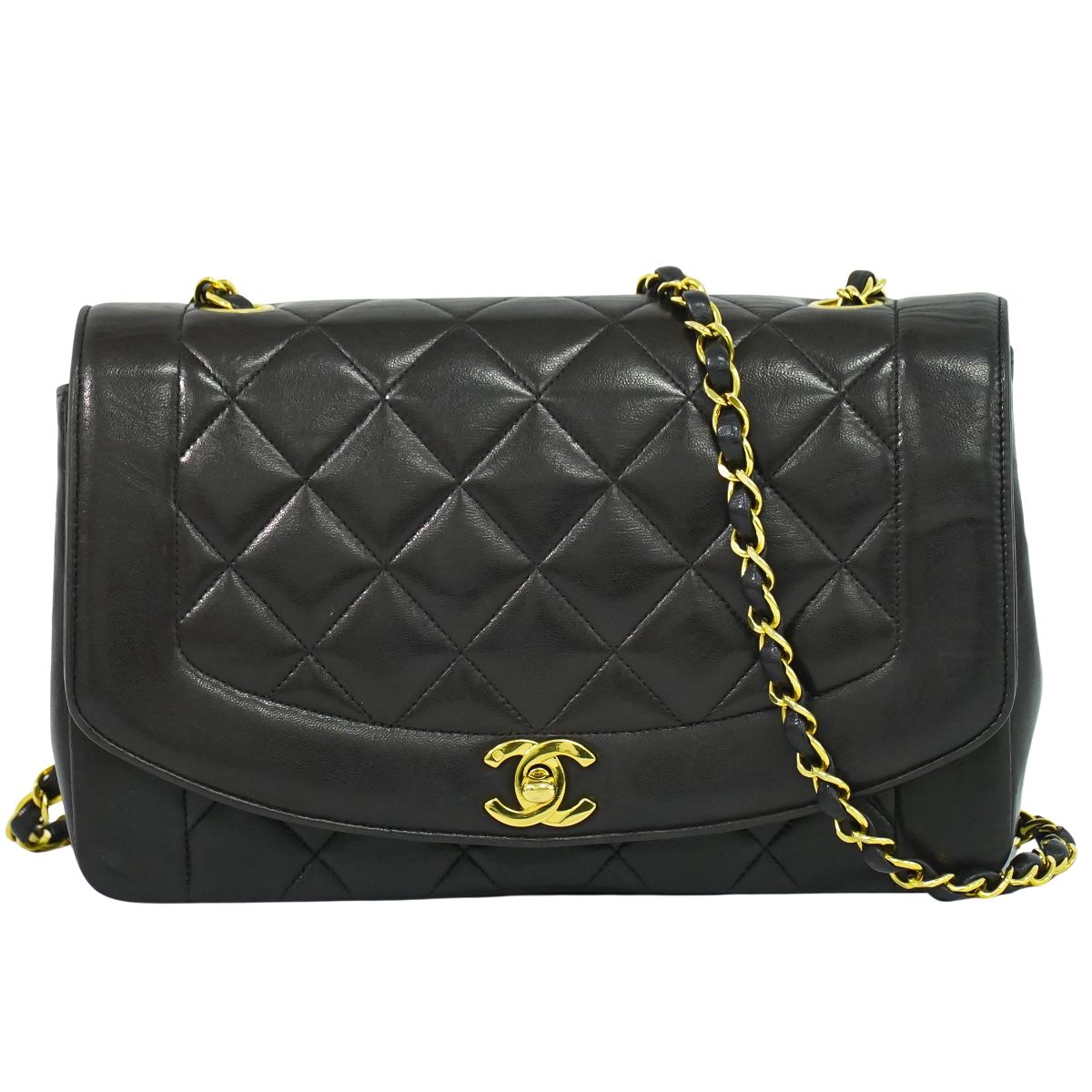 CHANEL ダイアナ ココマーク ショルダーバッグ ブラック