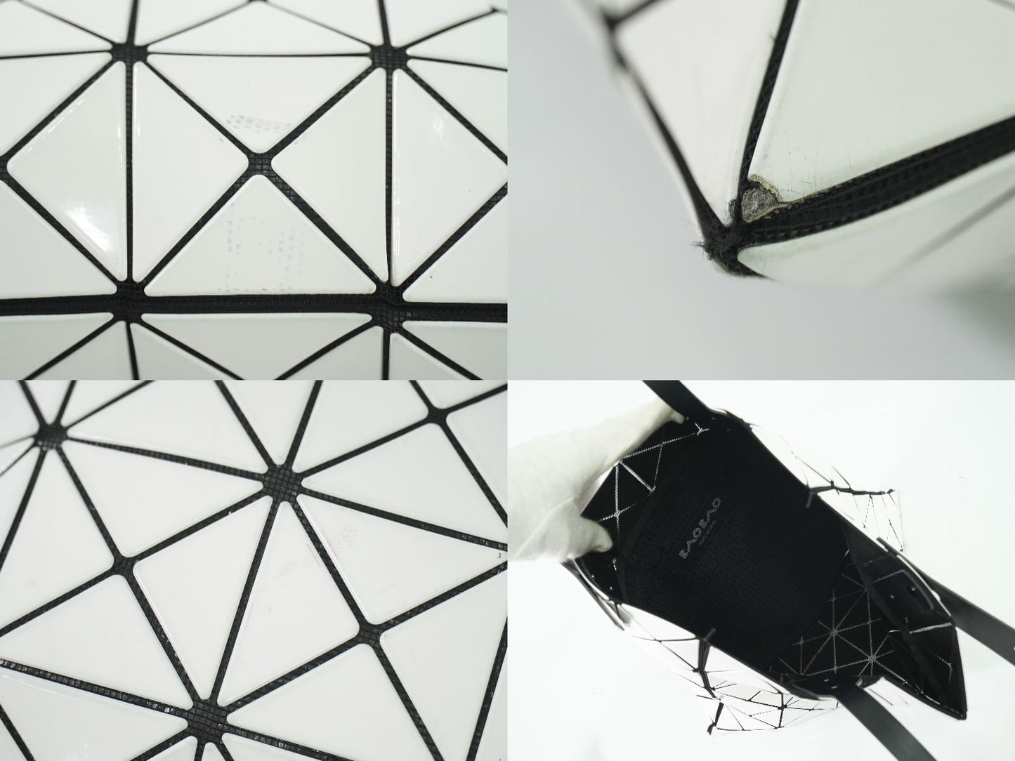 BAOBAO ISSEY MIYAKE ルーセント ハンドバッグ ホワイト