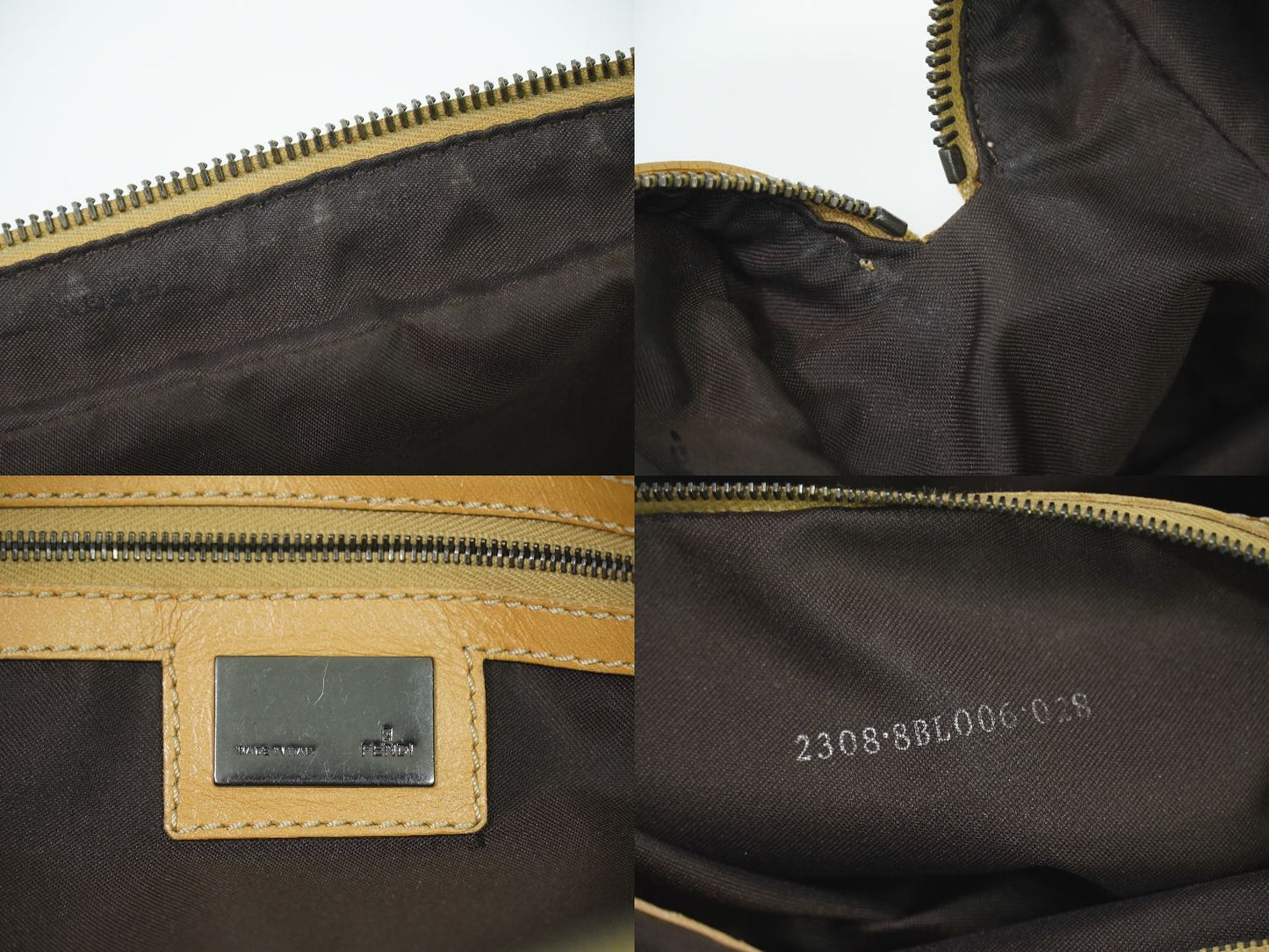 FENDI ズッキーノ ハンドバッグ ベージュ 8BL006
