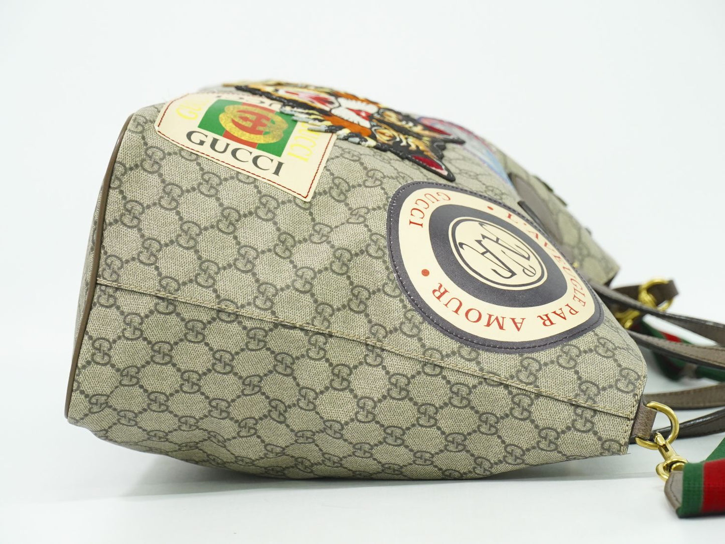 GUCCI クーリエ GGスプリーム 2WAY ショルダーバッグ ベージュ マルチカラー 474085