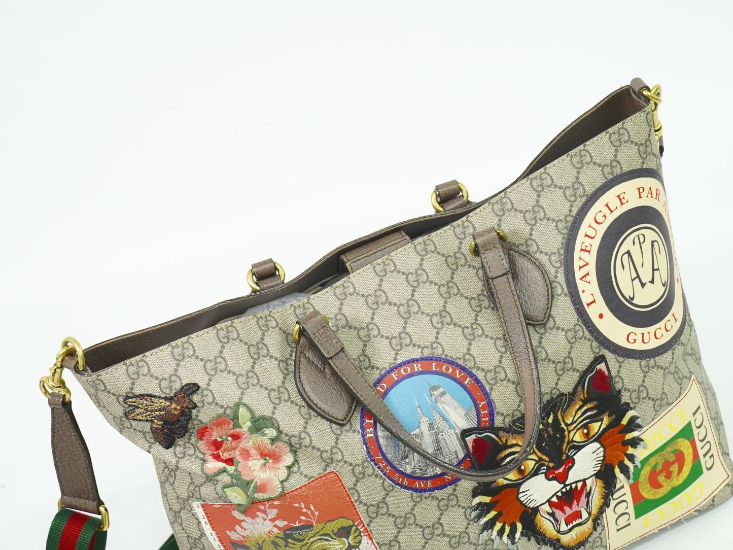 GUCCI クーリエ GGスプリーム 2WAY ショルダーバッグ ベージュ マルチカラー 474085