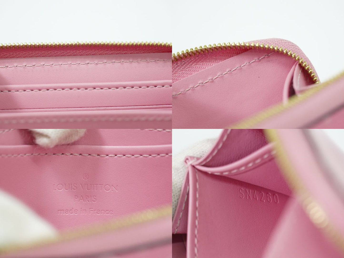 LOUIS VUITTON ジッピーコインパース ヴェルニ レザー コインケース ピンク M90590