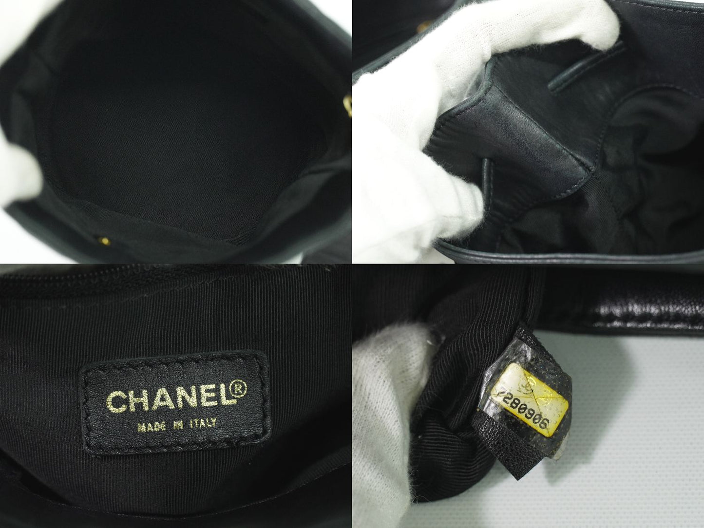 CHANEL ココマーク チョコバー ショルダーバッグ ブラック
