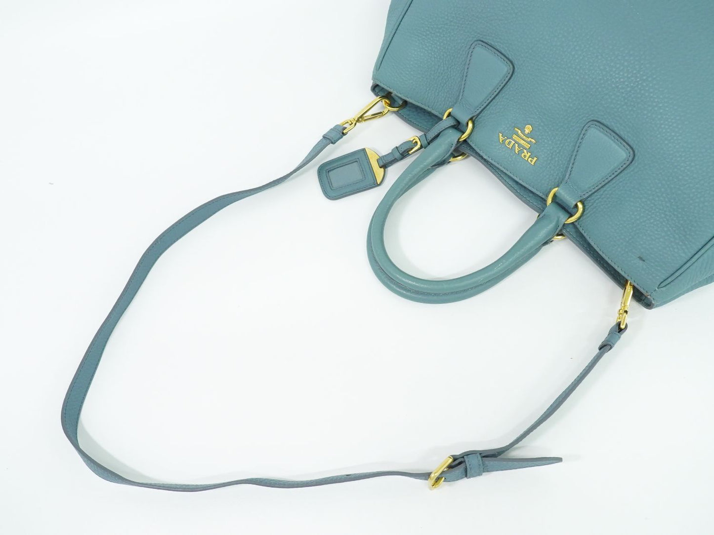 PRADA 2WAY ショルダーバッグ ライトブルー